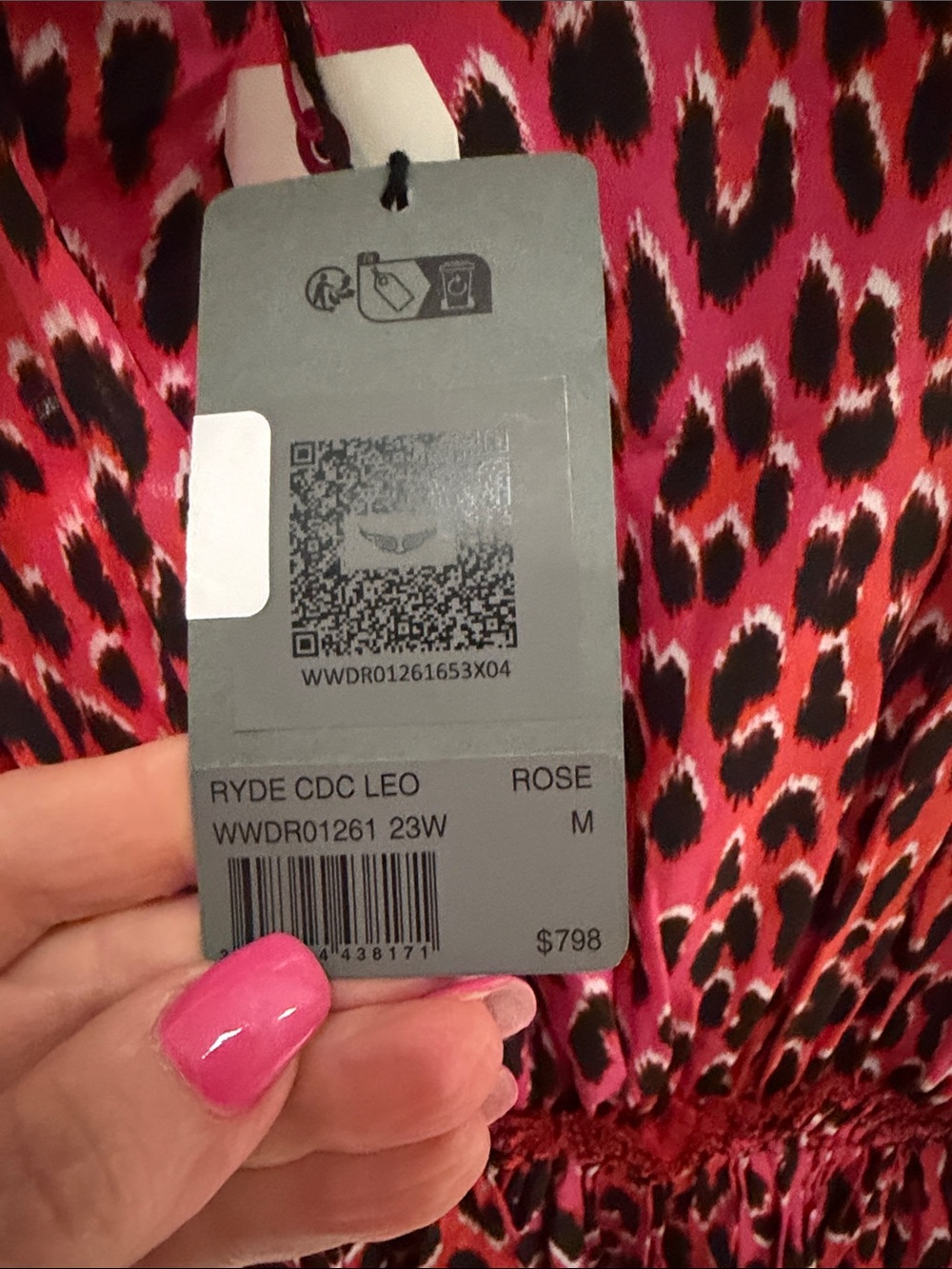 Zadig & Voltaire Red and Black Leopard Print Mini Dress - Picture 8 of 8